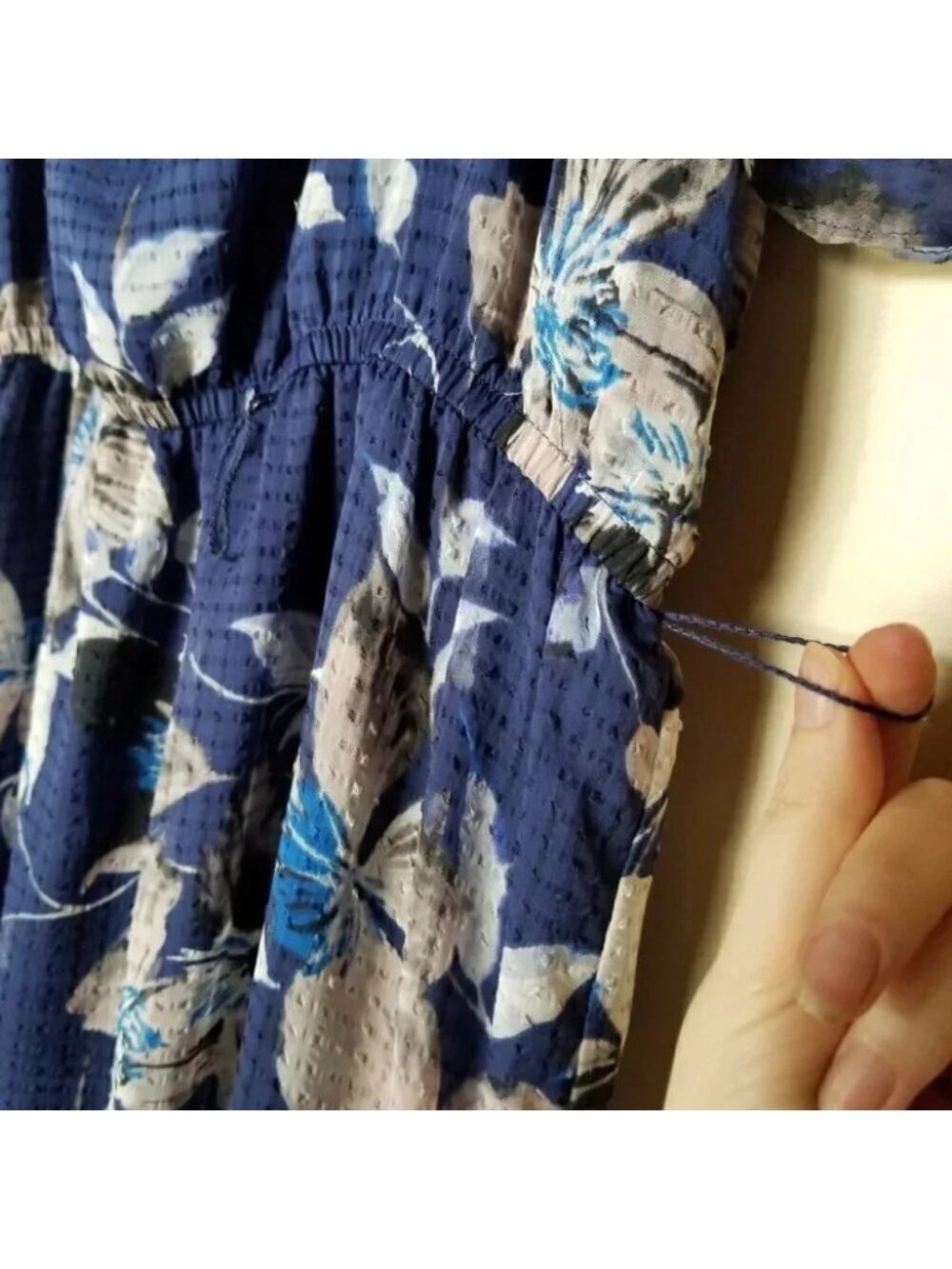 Eliza J Blue Floral Ruffle Midi Dress 14 - Picture 15 of 15